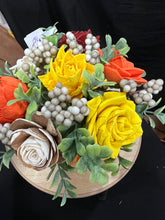 Faux pumpkin with Sola Wood Flowers