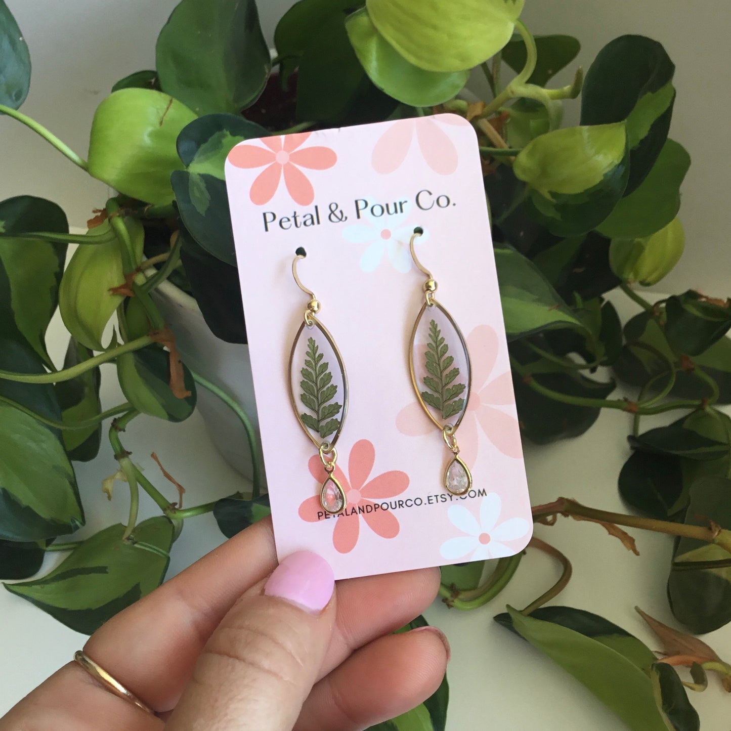 Real Fern Earring