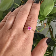 Real Flower Dainty Heart Ring