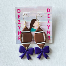 Earrings- Football and Bows