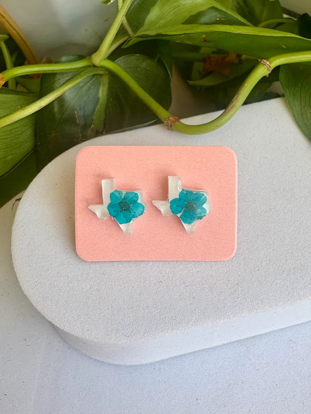 Real Flower Texas Stud Earring