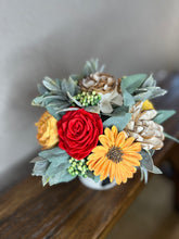 Sola Wood floral arrangement in Cow planter