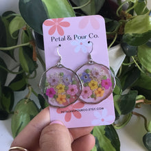 Real Flower Round Earring