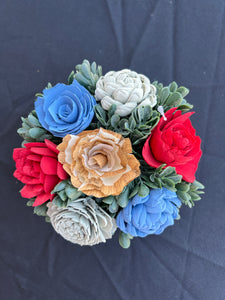 Sola wood flowers in small Cup