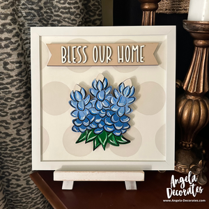 MINI {for tabletop frame} Bless Our Home Banner