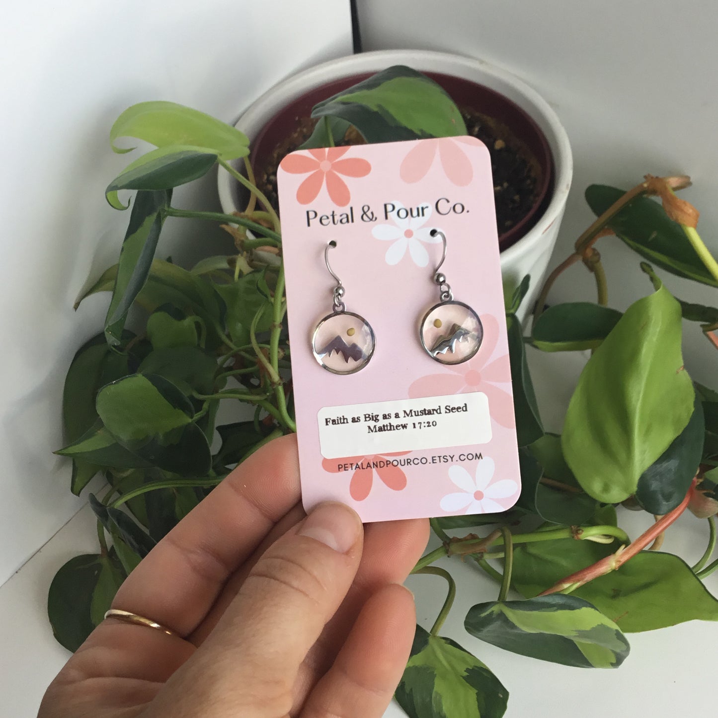 Real Mustard Seed Earrings