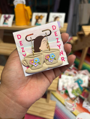Earrings- Teacups