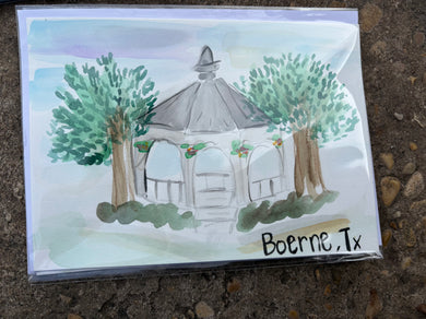 Notecards- Watercolor Boerne Gazebo