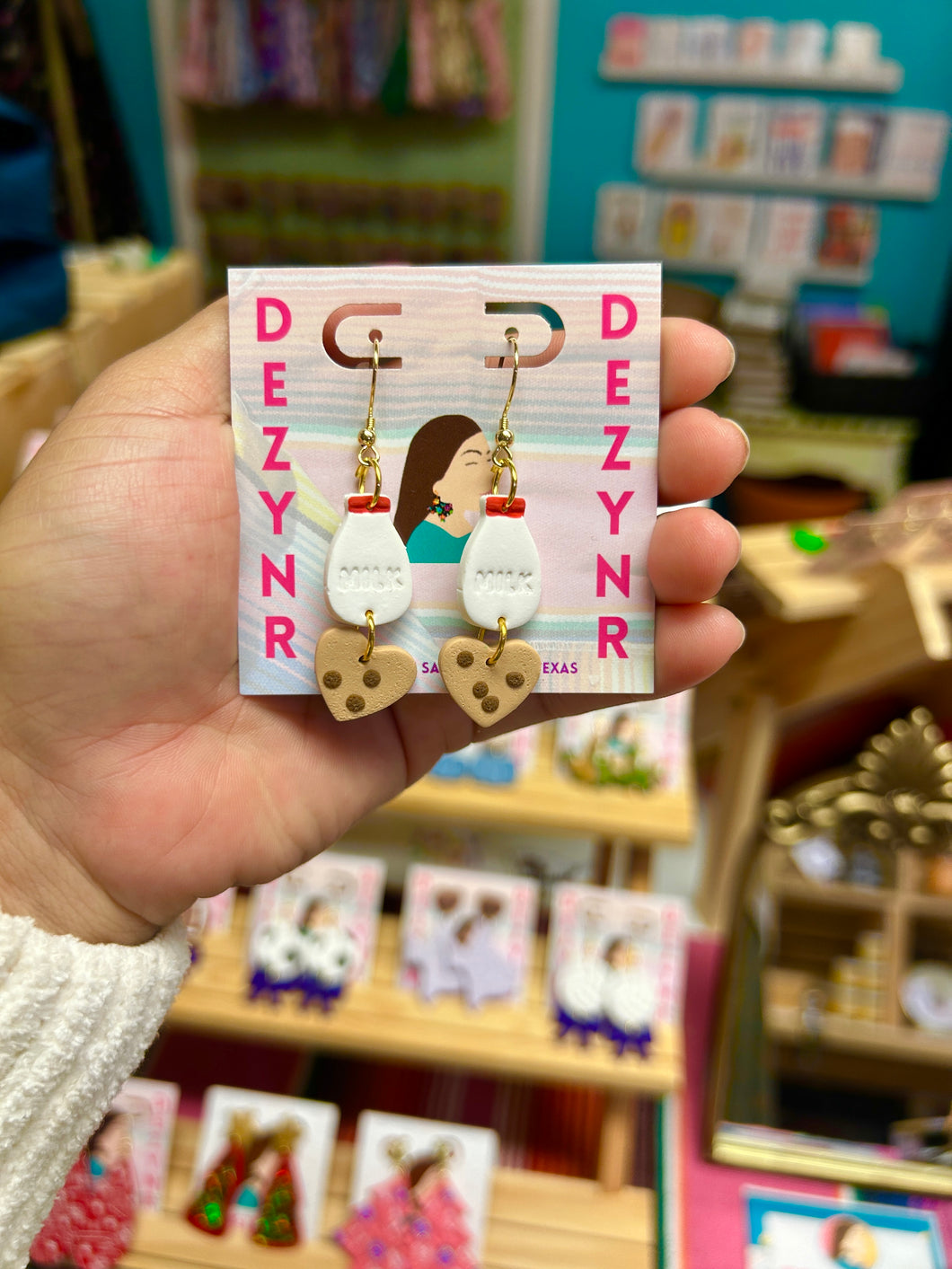 Earrings- milk and cookies