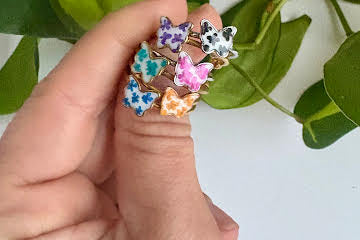 Real Flower Butterfly Ring