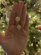 Poinsettia Teardrop Earrings