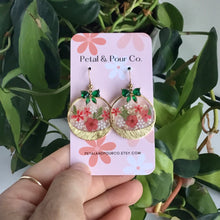 Real Flower Christmas Earrings