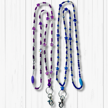 Purple & White Lanyard
