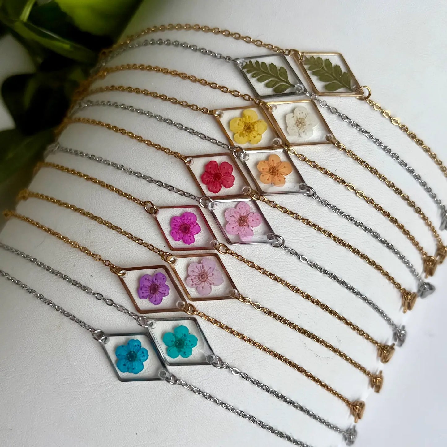 Real Flower Diamond Bracelet