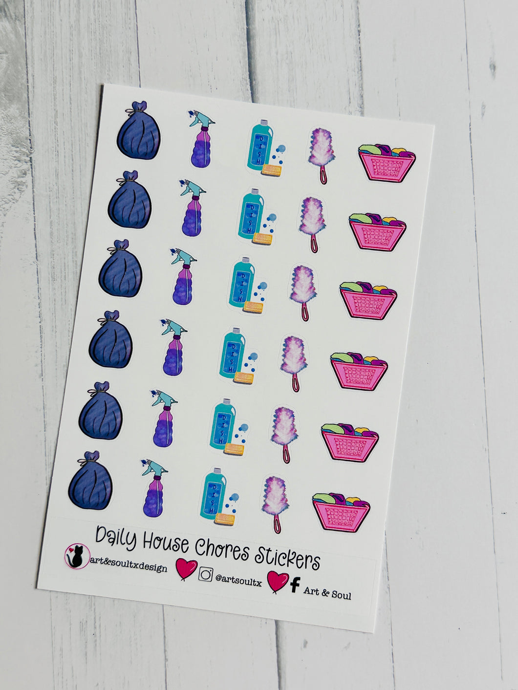 Planner Stickers - Daily House Chores Planner Stickers