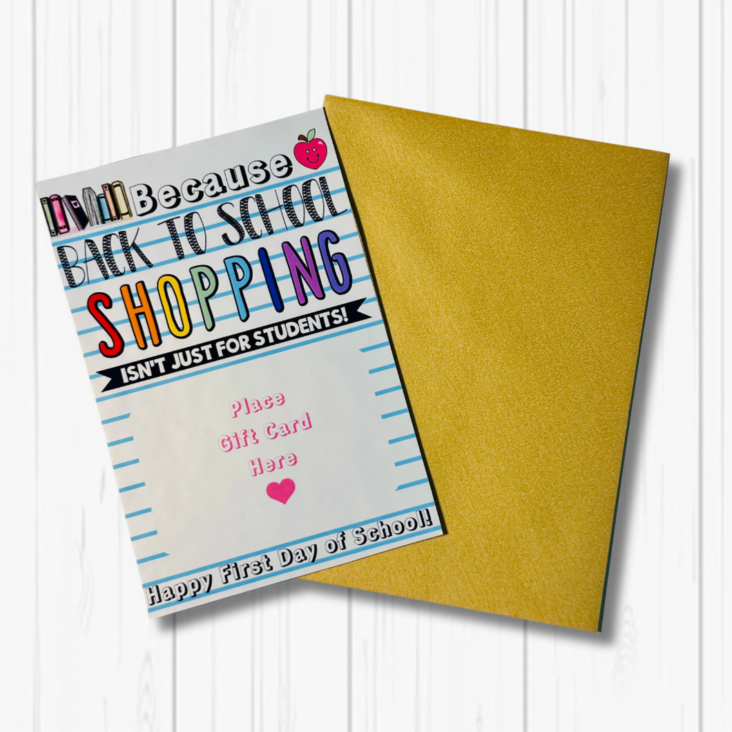 Back to School Card for Teachers