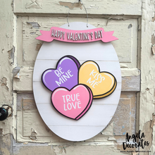 Large {for door hanger} Happy Valentine's Day Banner - Pink