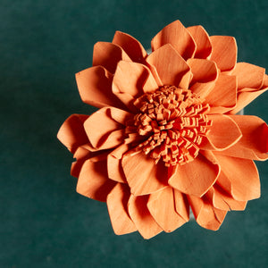 Ball point pens with hand painted sola wood flower