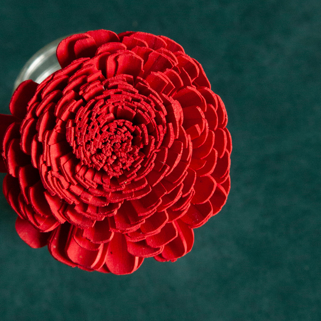 Ball point pens with hand painted sola wood flower