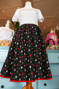 Women's Skirt-Wine Glasses