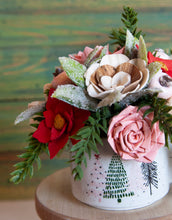 Sola Wood Flower arrangement in mug with trees