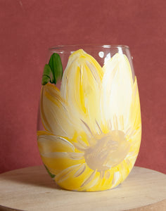Wine Glasses- sunflowers
