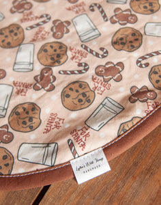 Bib Apron- Cookies Pink Brown Christmas - 2 sizes