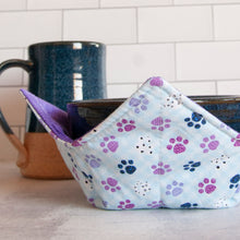 Bowl Cozies - Purple Paw Prints