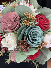 Faux pumpkin with Sola Wood Flowers