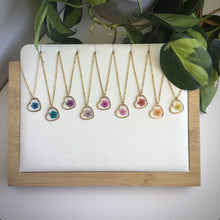 Real Flower Heart Necklace (Gold)