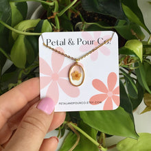 Real Flower Oval Necklace