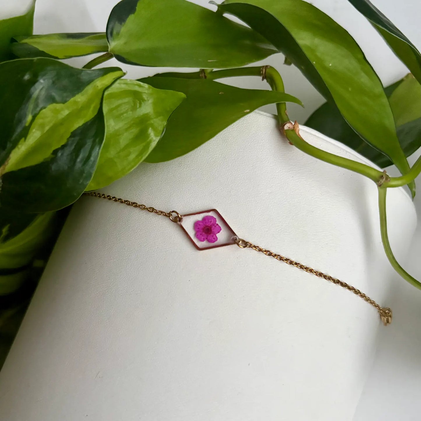 Real Flower Diamond Bracelet