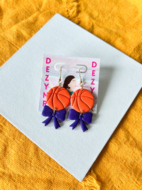 Earrings- Basketball and Bows