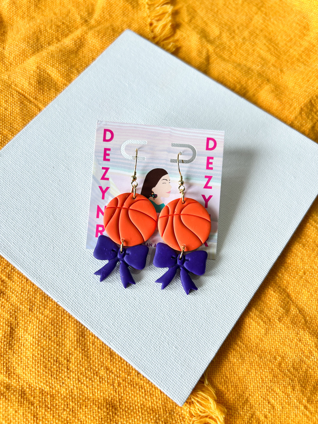 Earrings- Basketball and Bows