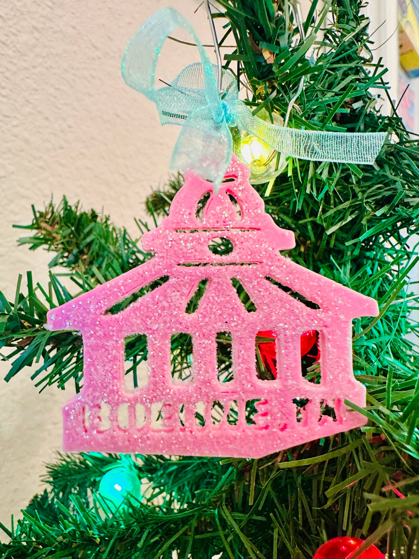 Pink Glitter Boerne Gazebo Ornament