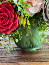 Large Sola Wood Floral arrangement in green ceramic container
