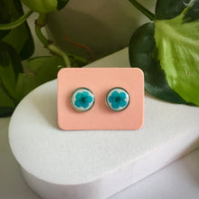 Real Flower Round Stud Earring