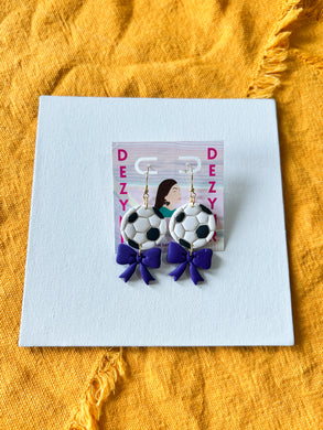 Earrings- Soccer and Bows