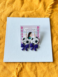 Earrings- Soccer and Bows