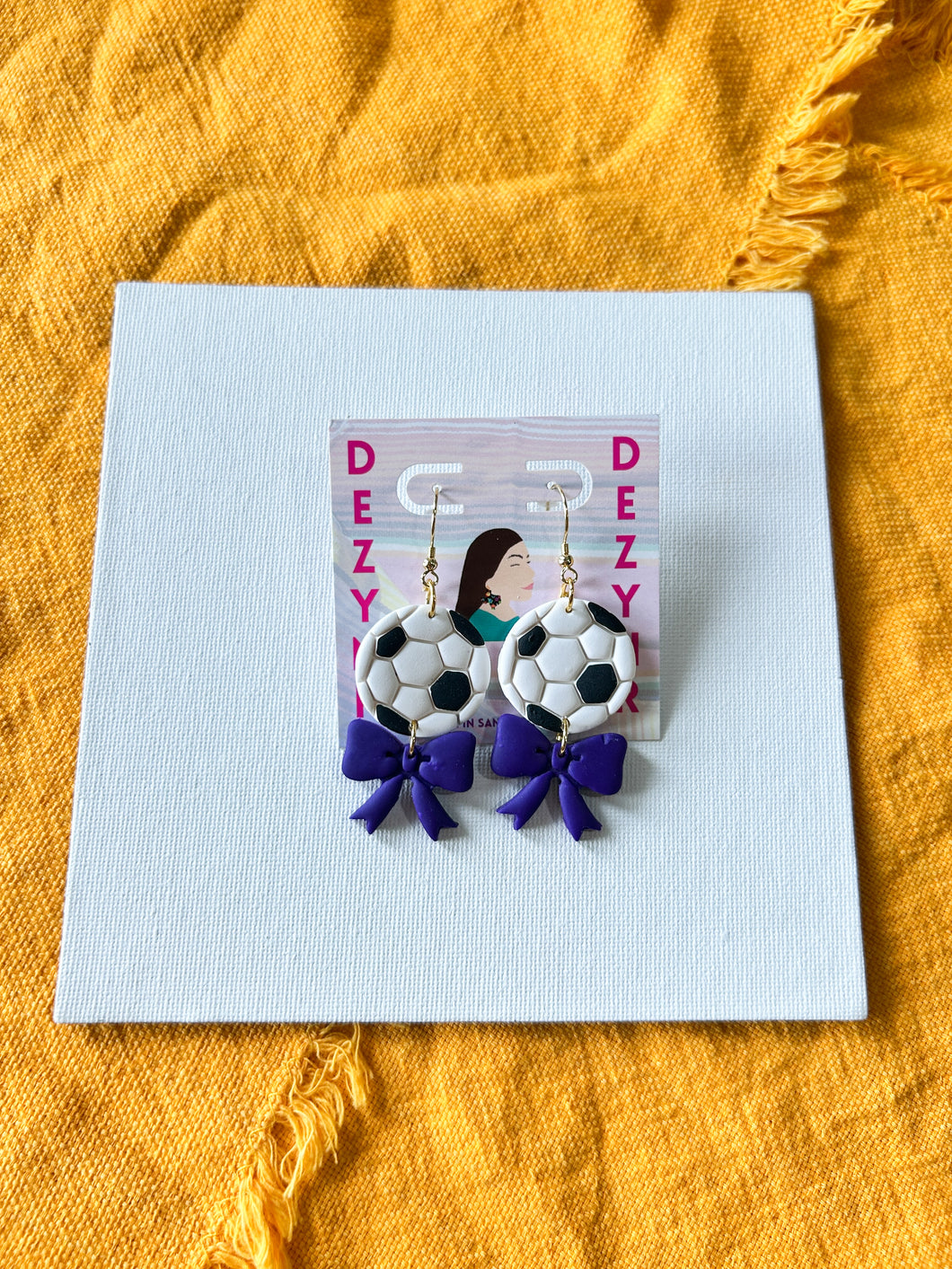 Earrings- Soccer and Bows
