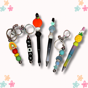 Silicon Beaded Pens & Key Chains