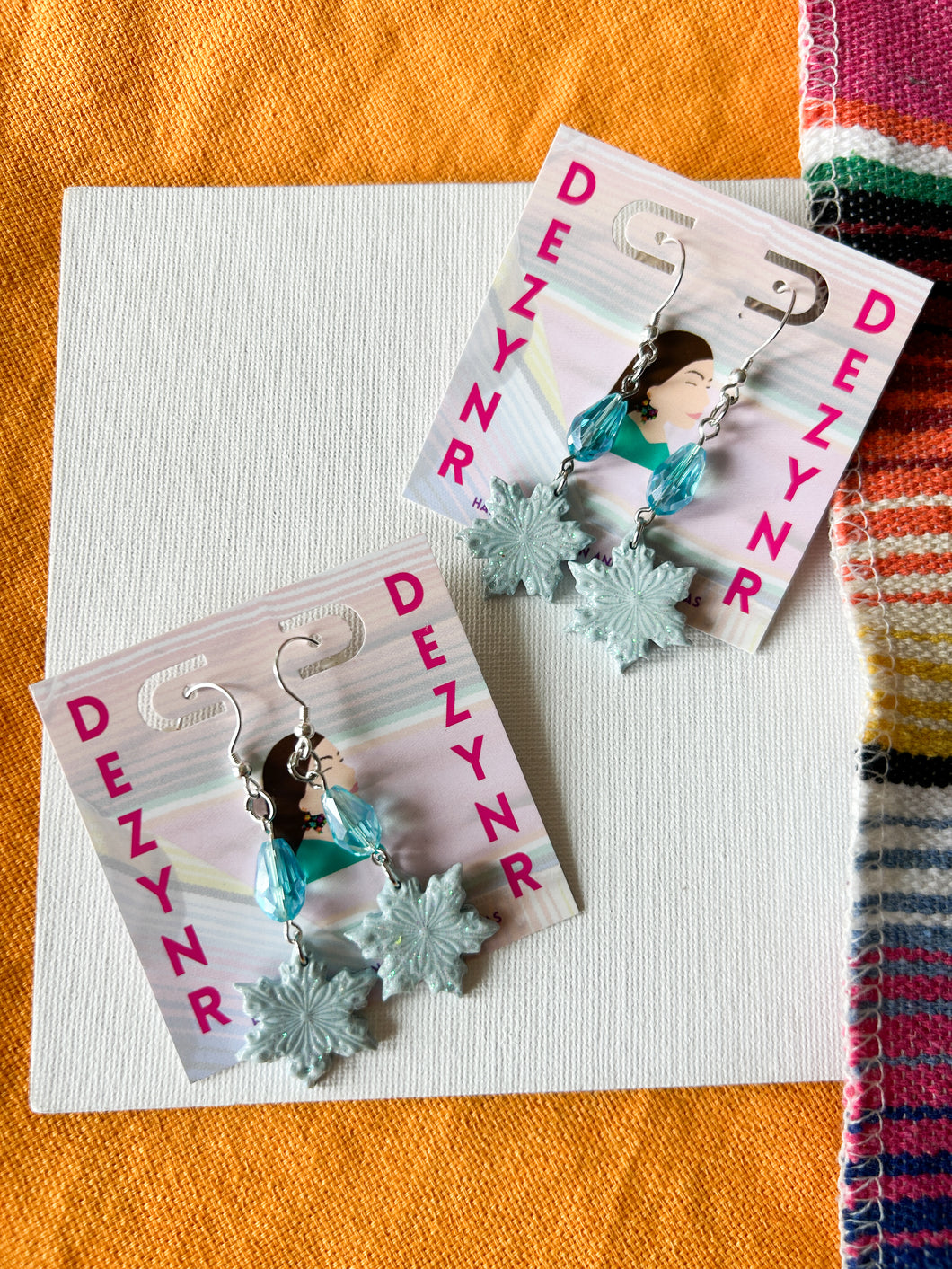 Beaded Snowflake earrings