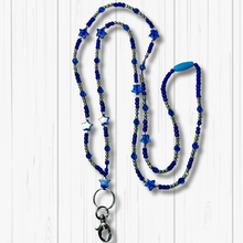 Blue & Silver Lanyard
