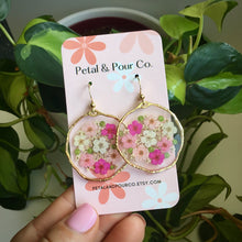 Real Flower Round Earring