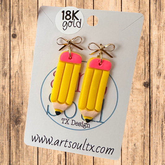 Earrings - School Pencil