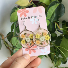 Real Flower Round Earring