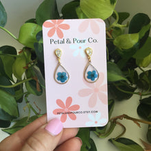 Real Flower Small Teardrop Earring