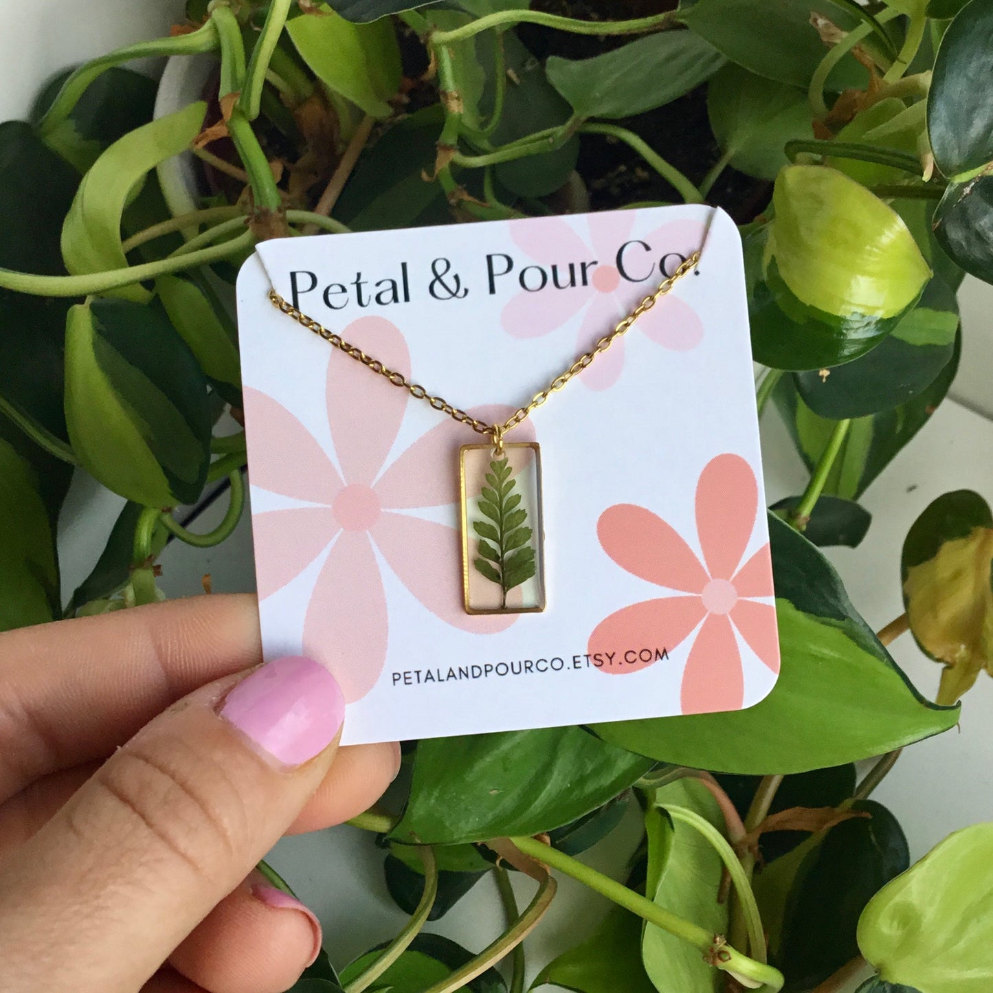 Real Fern Necklace