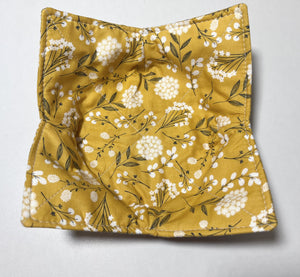 Bowl Cozies - Wildflower (Yellow Print)