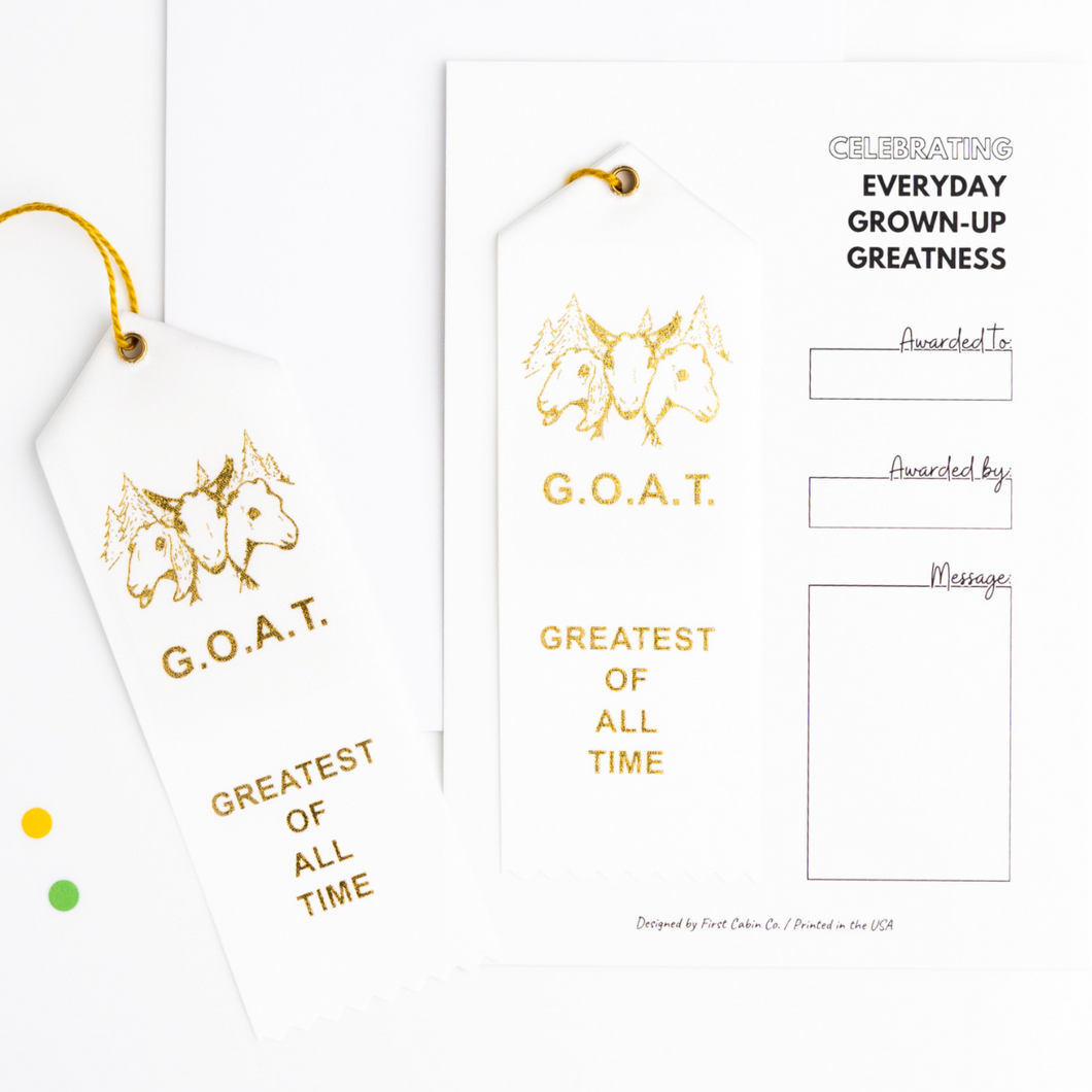 Award Ribbon- G.O.A.T. Greatest Of All Time